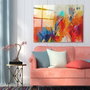 Wallity Cuadro decorativo de vidrio templado Multicolor 70 x 100 cm